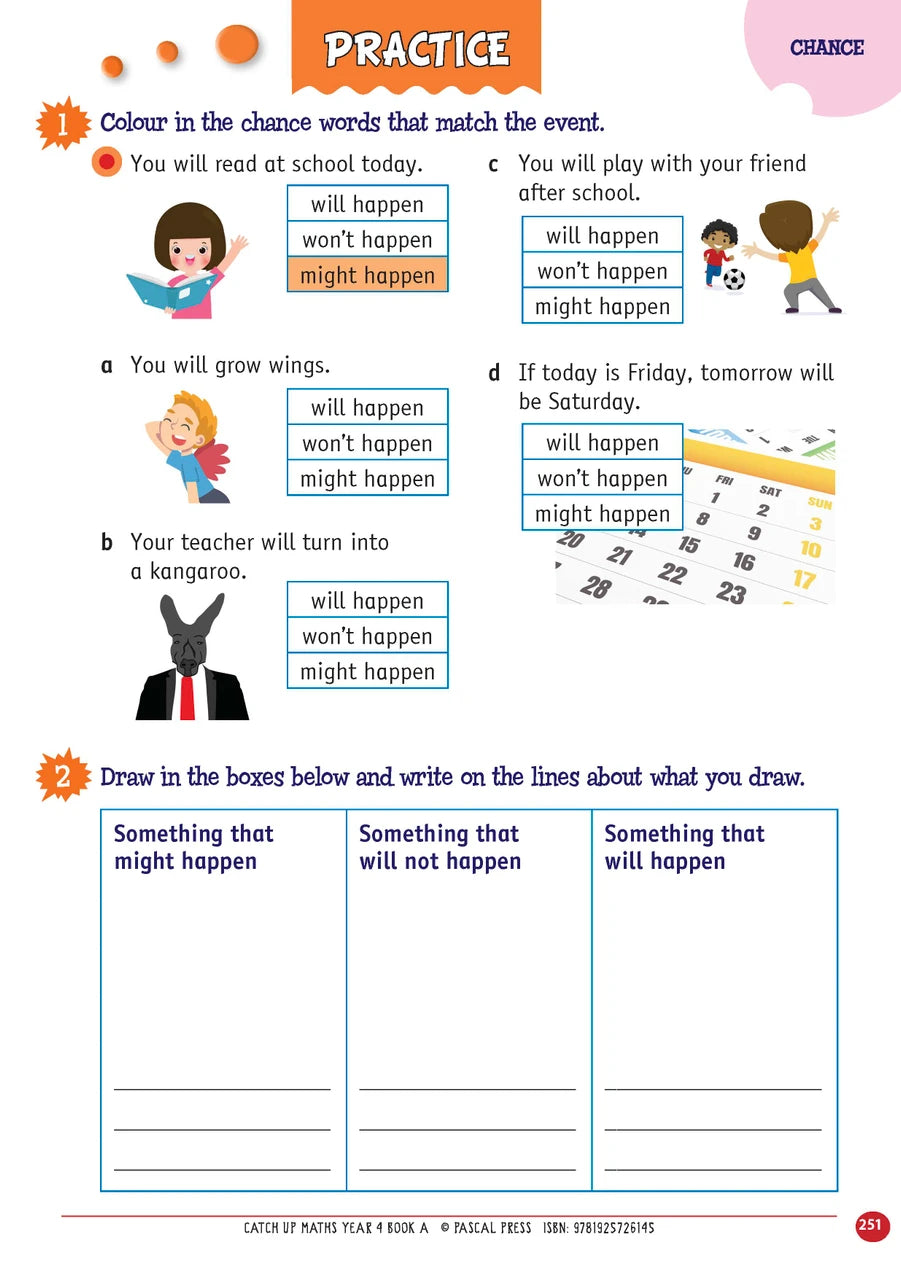 Sample page from Catch-Up Maths Year 4 Book A, shown in the publisher's preview gallery