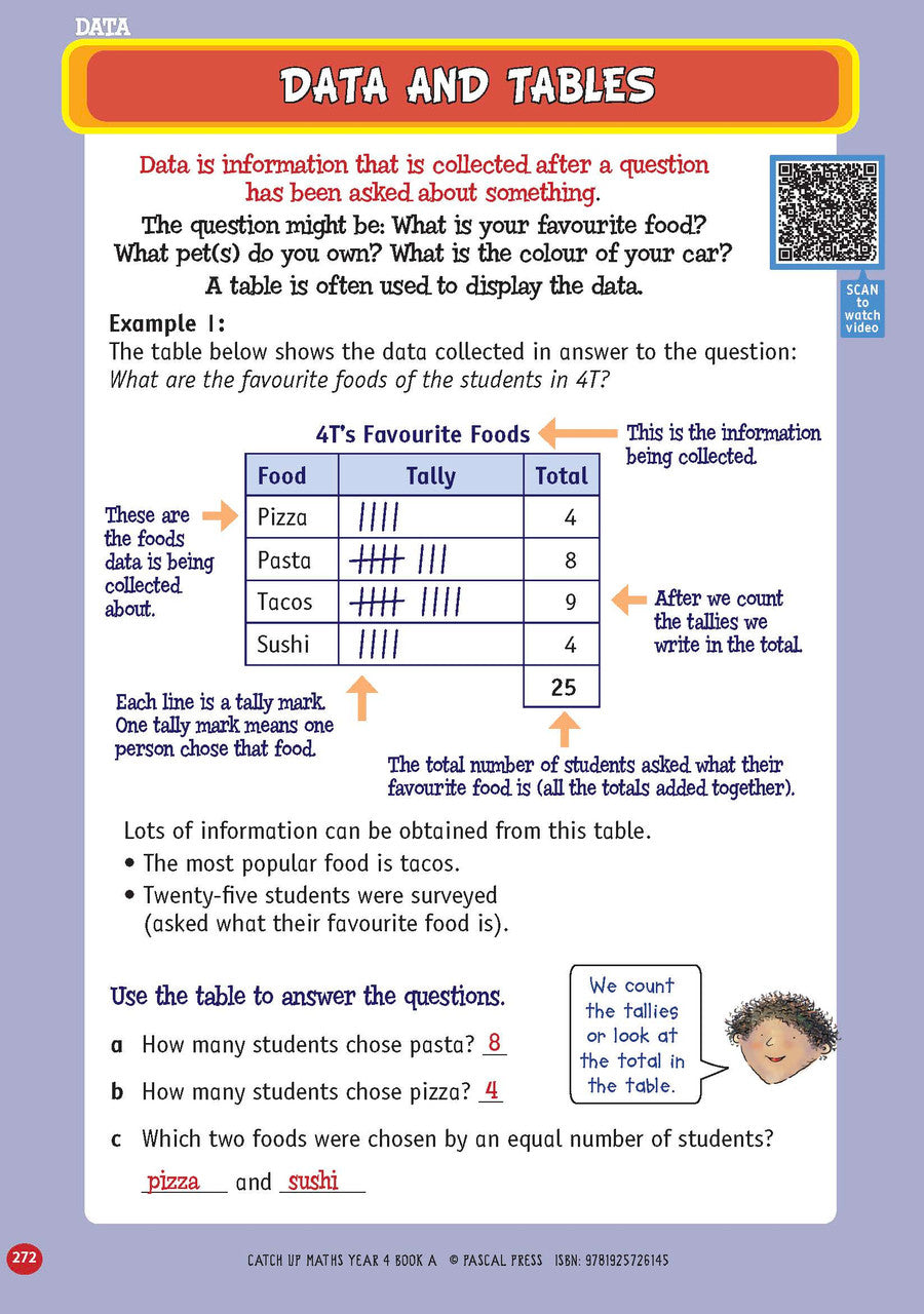 Sample page from Catch-Up Maths Year 4 Book A, shown in the publisher's preview gallery