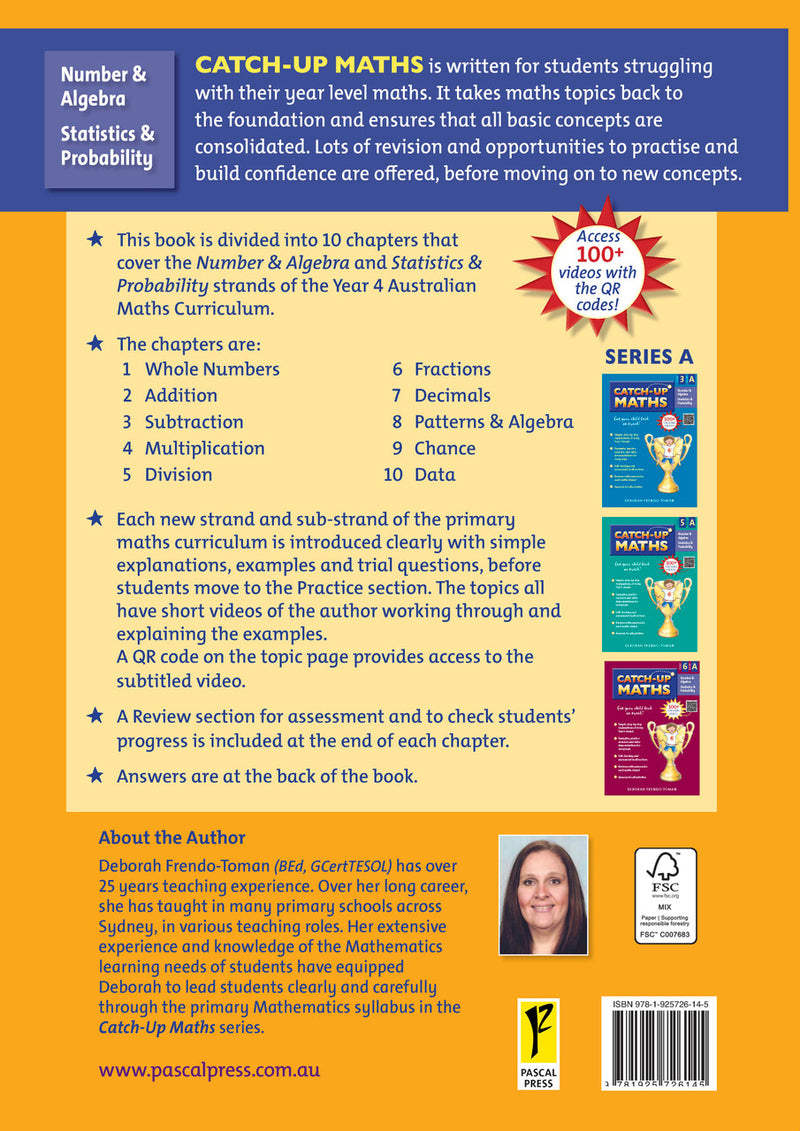 Sample page from Catch-Up Maths Year 4 Book A, shown in the publisher's preview gallery