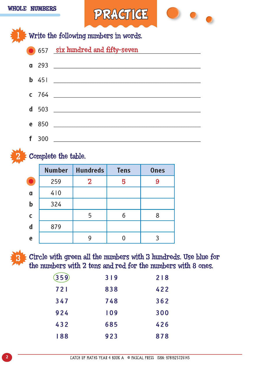 Sample page from Catch-Up Maths Year 4 Book A, shown in the publisher's preview gallery