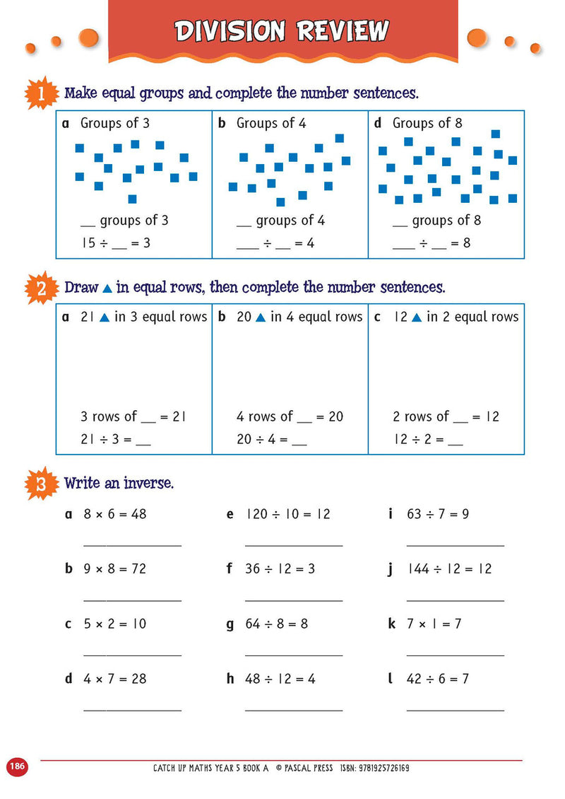 Sample page from Catch-Up Maths Year 5 Book A, shown in the publisher's preview gallery