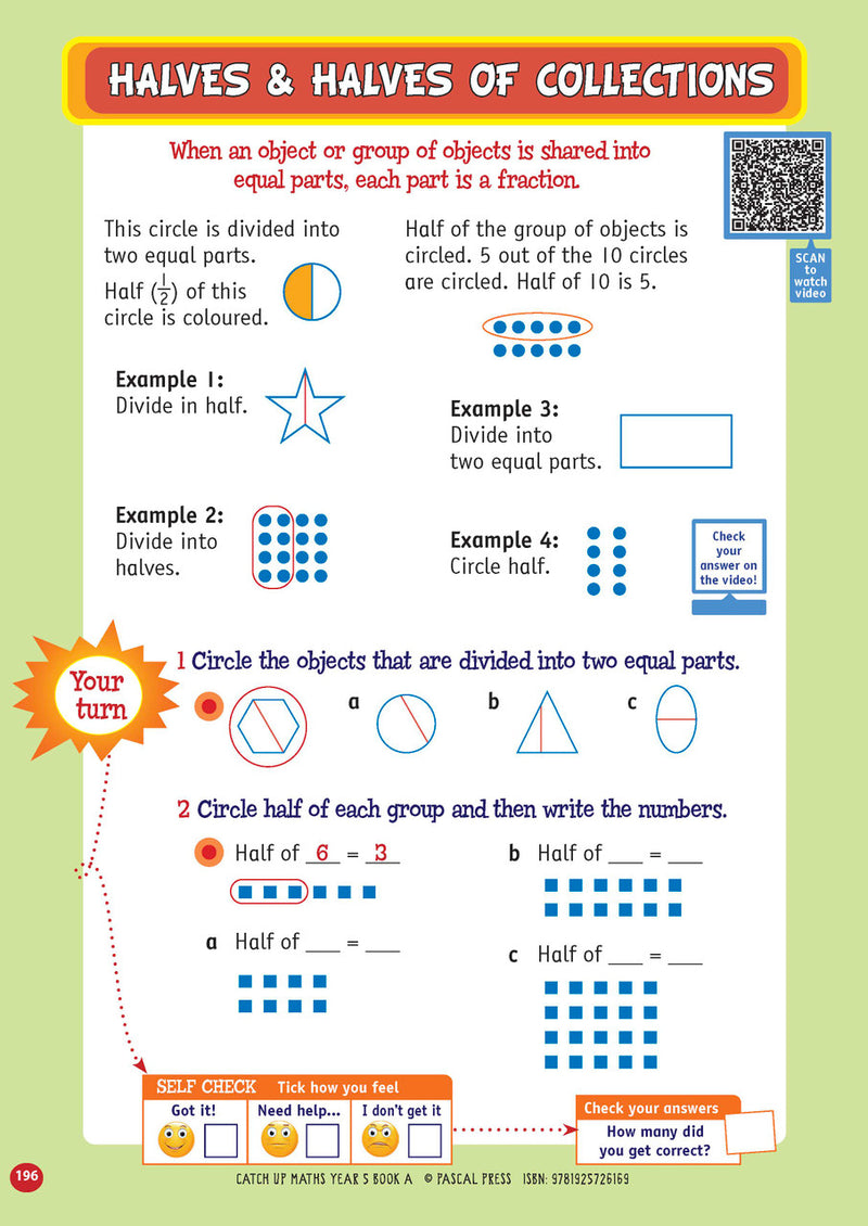 Sample page from Catch-Up Maths Year 5 Book A, shown in the publisher's preview gallery