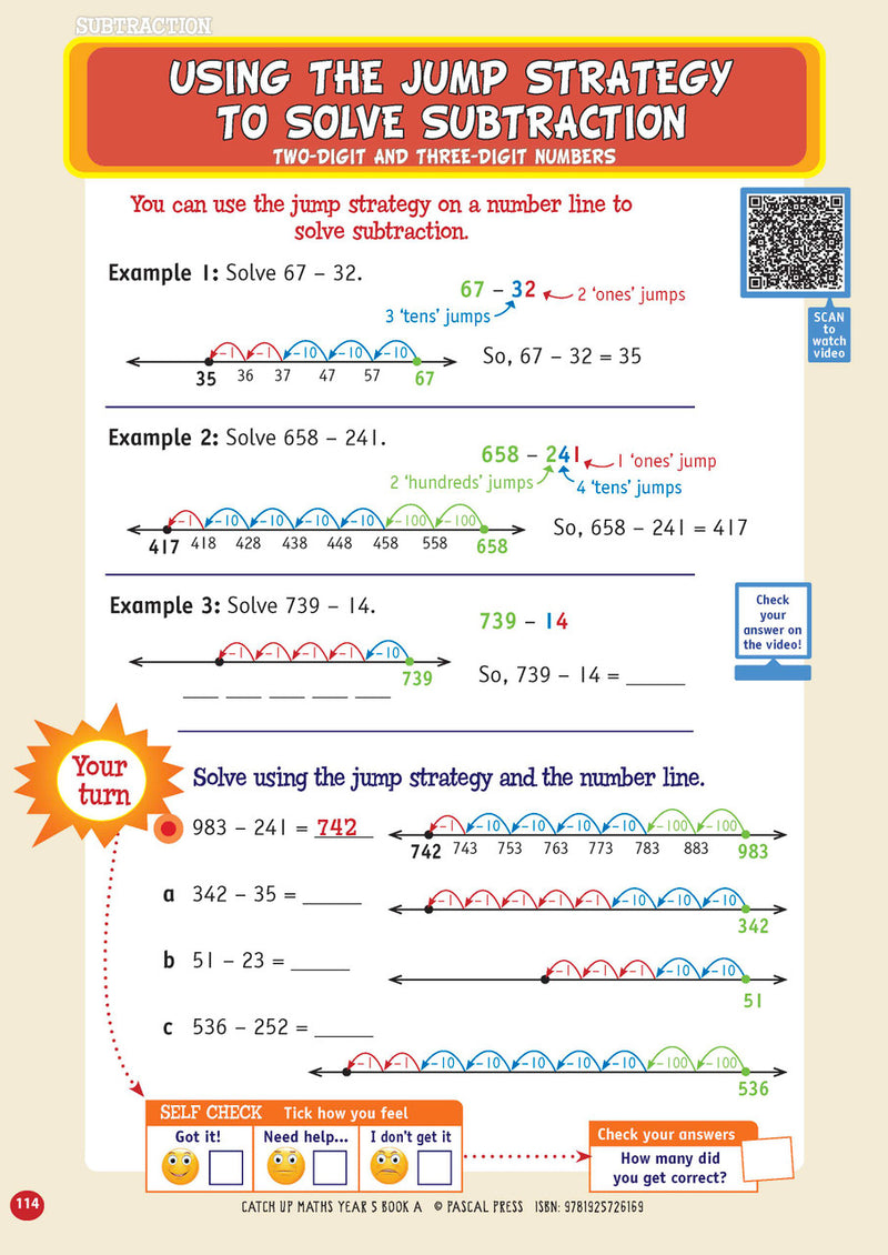 Sample page from Catch-Up Maths Year 5 Book A, shown in the publisher's preview gallery