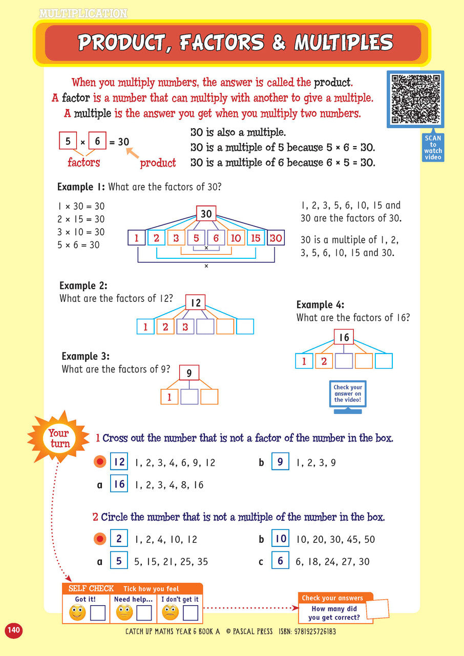 Sample page from Catch-Up Maths Year 6 Book A, shown in the publisher's preview gallery