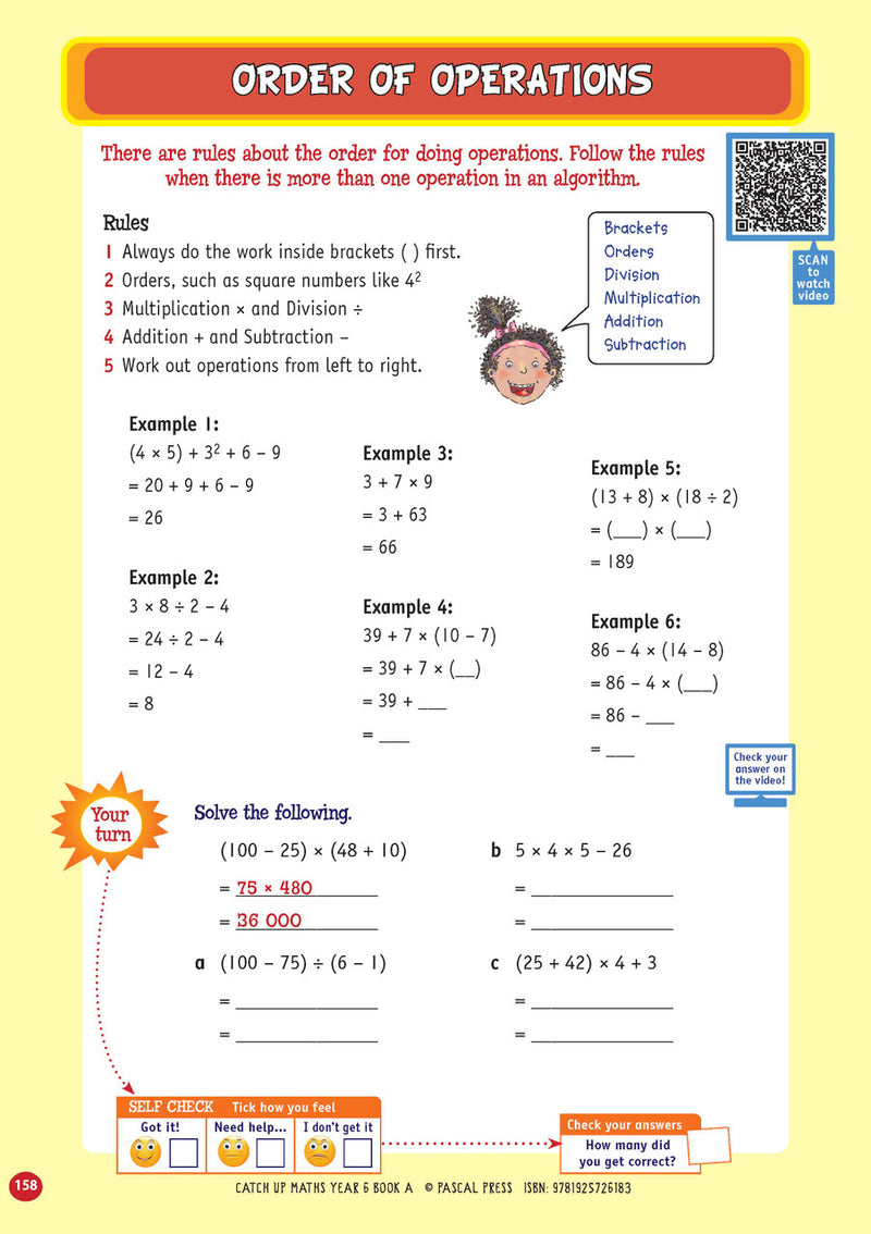 Sample page from Catch-Up Maths Year 6 Book A, shown in the publisher's preview gallery