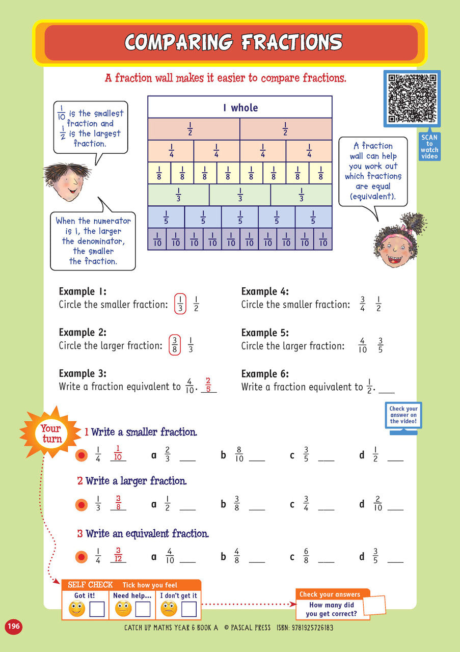 Sample page from Catch-Up Maths Year 6 Book A, shown in the publisher's preview gallery