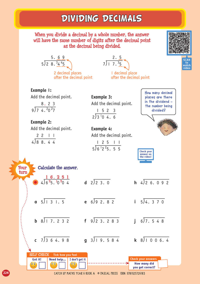 Sample page from Catch-Up Maths Year 6 Book A, shown in the publisher's preview gallery