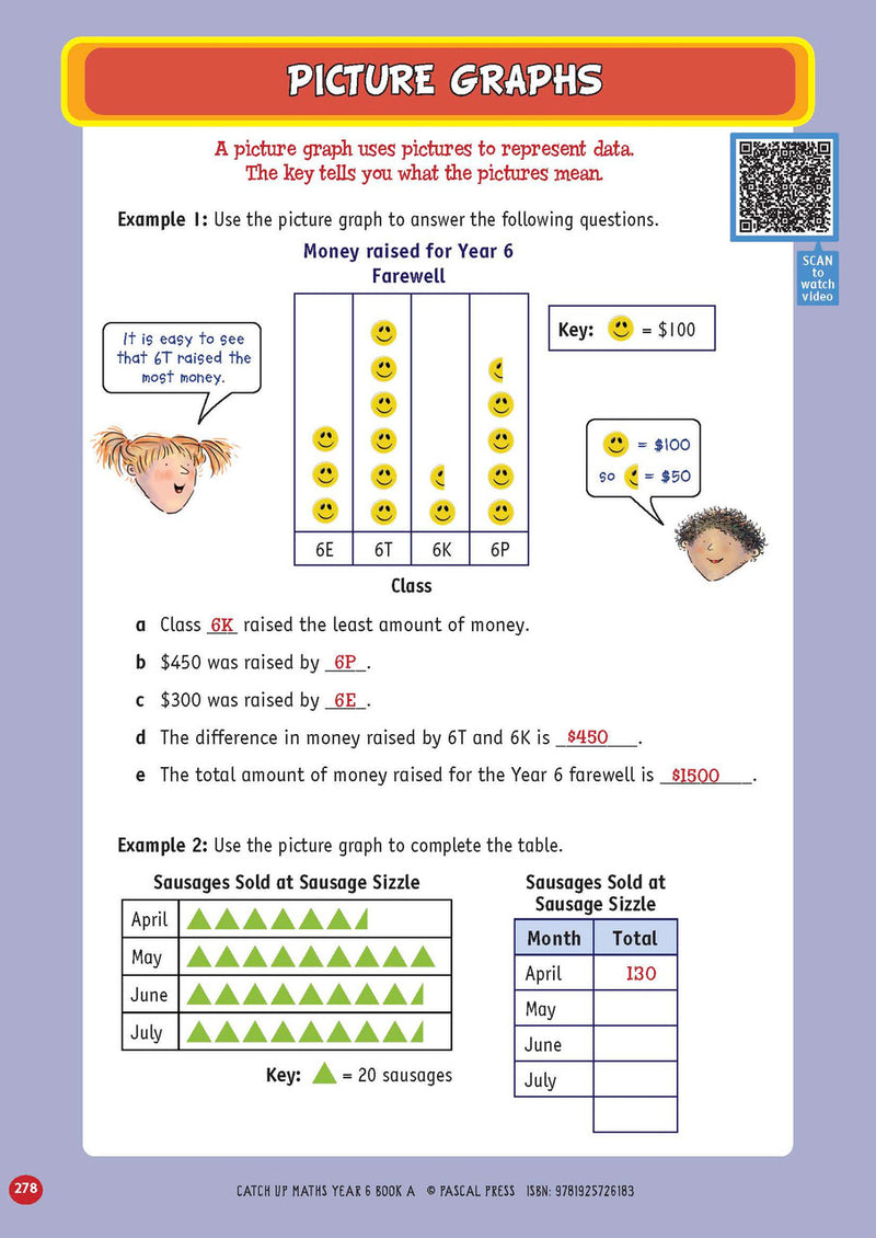 Sample page from Catch-Up Maths Year 6 Book A, shown in the publisher's preview gallery