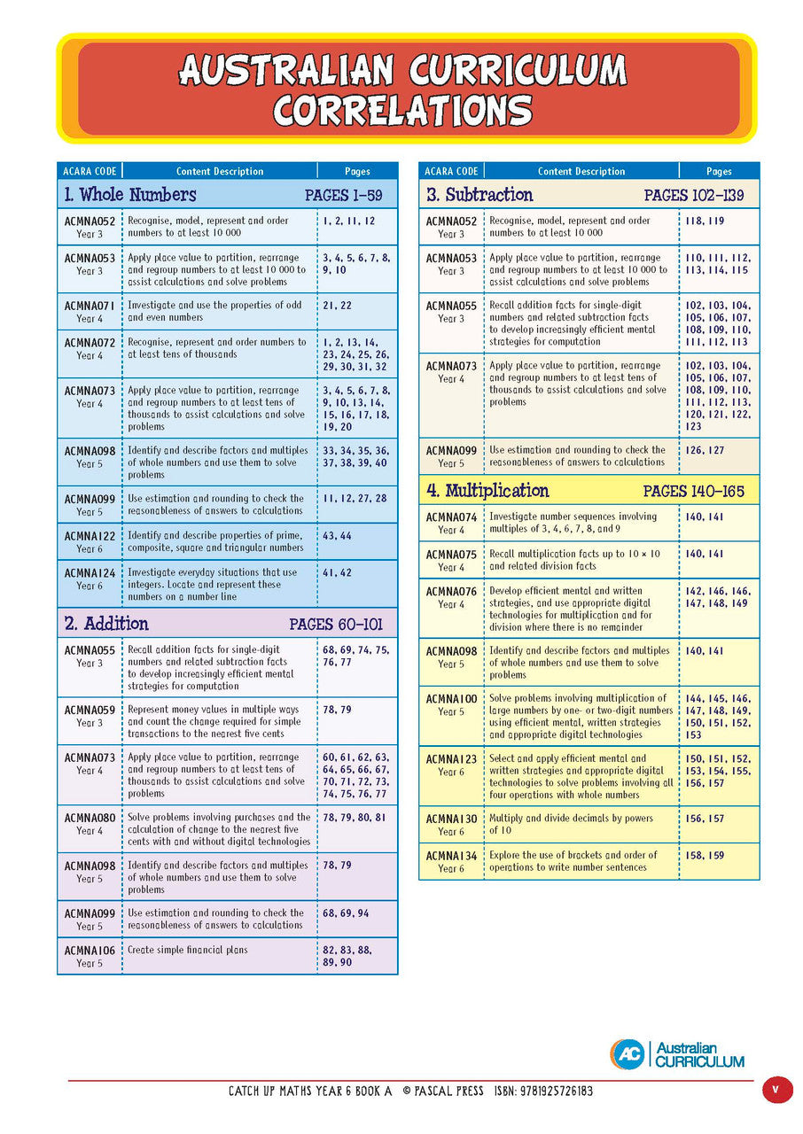 Sample page from Catch-Up Maths Year 6 Book A, shown in the publisher's preview gallery