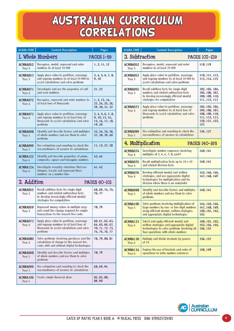 Sample page from Catch-Up Maths Year 6 Book A, shown in the publisher's preview gallery