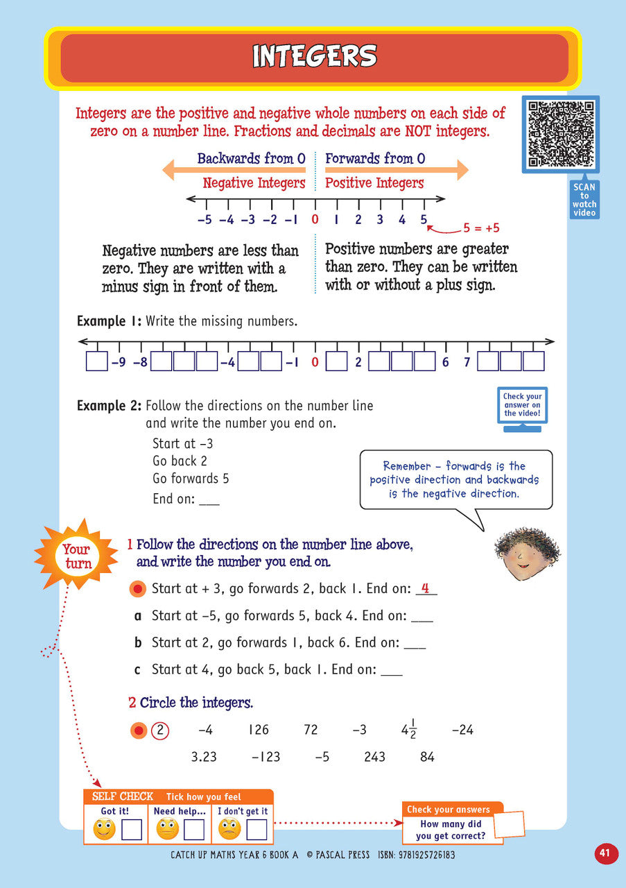 Sample page from Catch-Up Maths Year 6 Book A, shown in the publisher's preview gallery