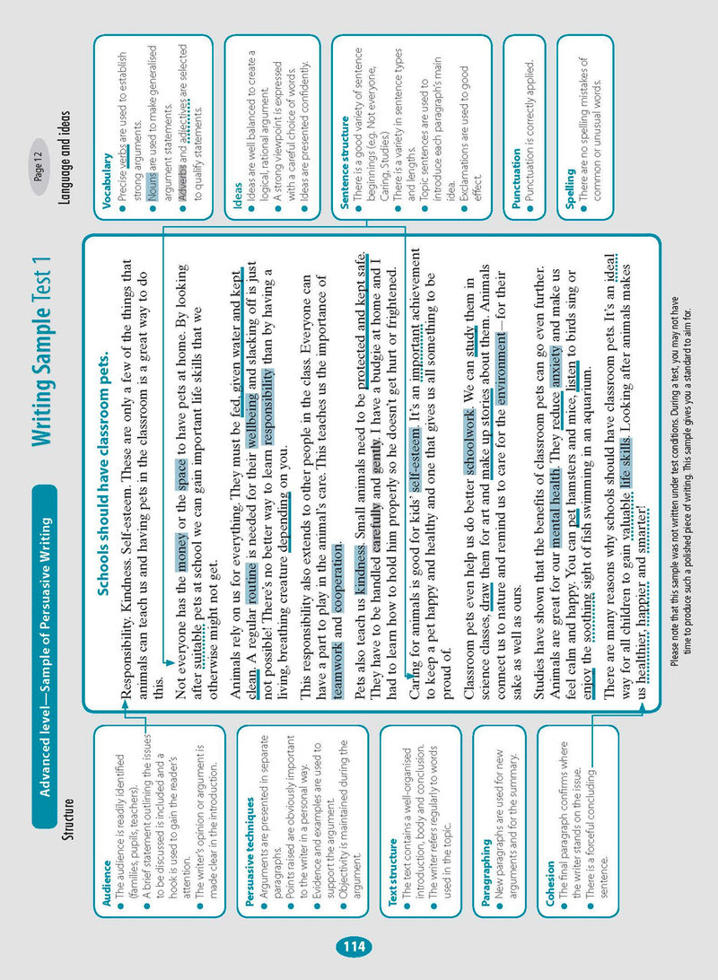 Sample interior page from the Excel Advanced Year 3 NAPLAN-style Tests workbook as shown in the publisher gallery