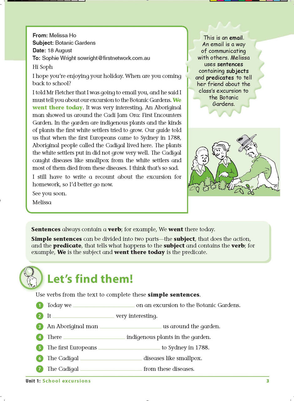 Sample interior page 3 from Excel Grammar and Punctuation Workbook Year 4 showing the workbook's English activities and questions