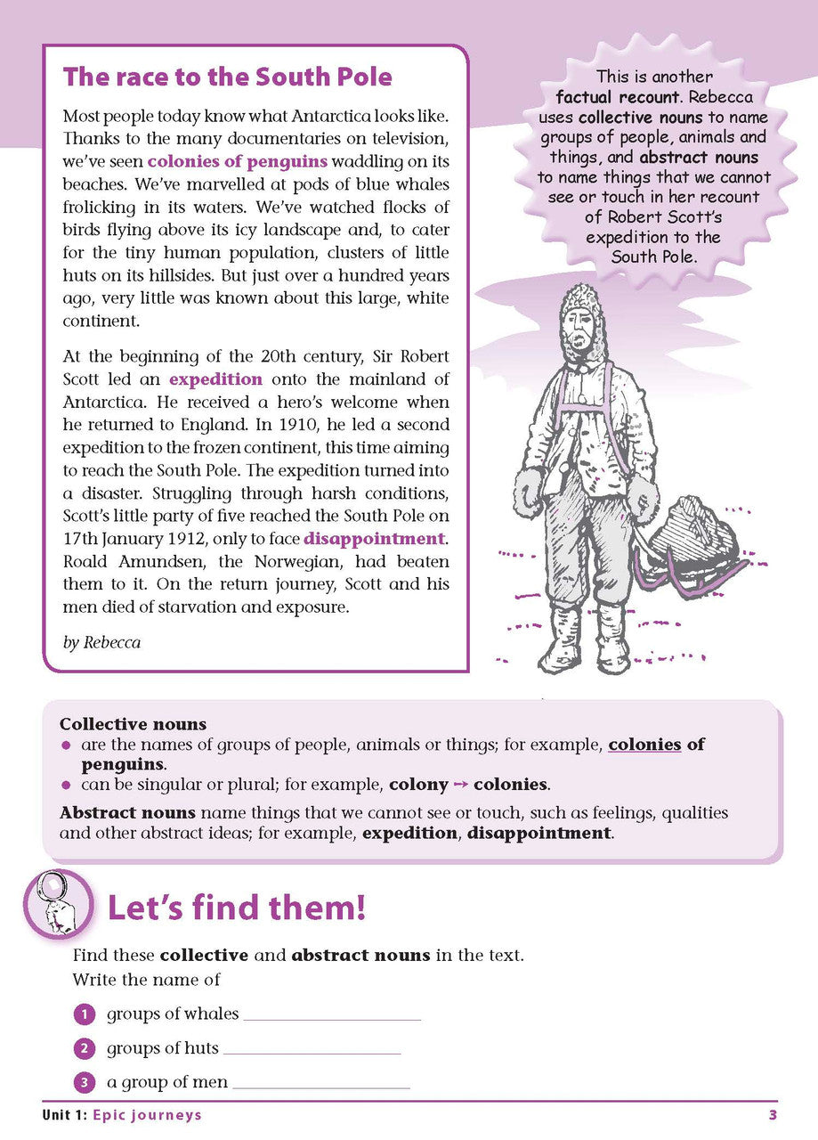 Sample interior page from Excel Advanced Skills Grammar and Punctuation Workbook Year 6 showing practice activities and exercises for students