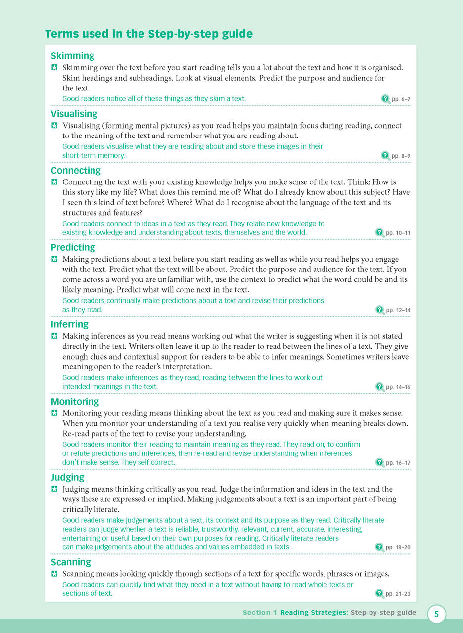 Sample interior page from Excel Advanced Skills Reading and Comprehension Workbook Year 3 showing practice activities and exercises for students