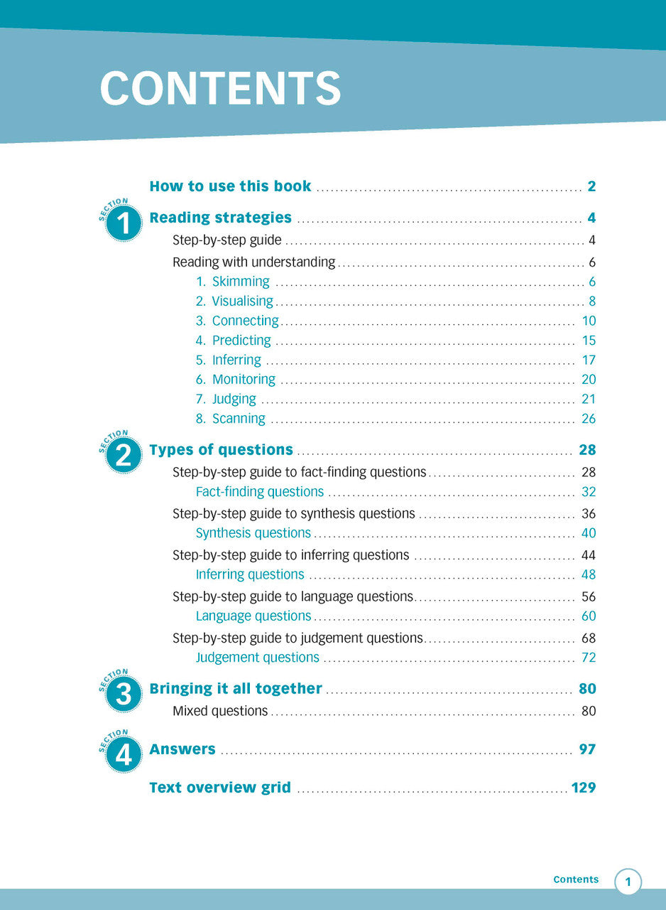 Sample interior page from Excel Advanced Skills Reading and Comprehension Workbook Year 6 showing practice activities and exercises for students