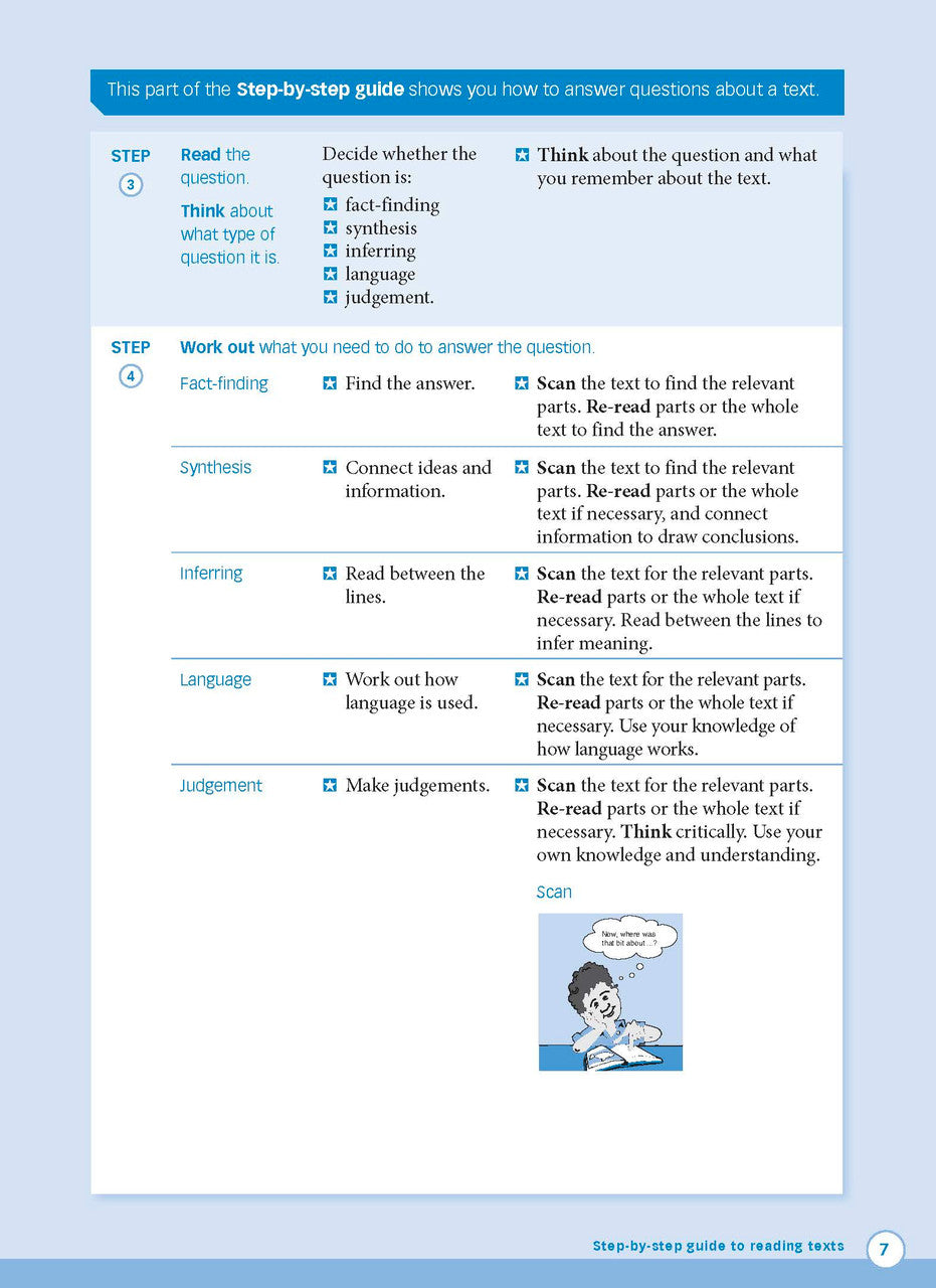 Sample interior page from Excel Advanced Skills Reading and Comprehension Workbook Year 2 showing practice activities and exercises for students