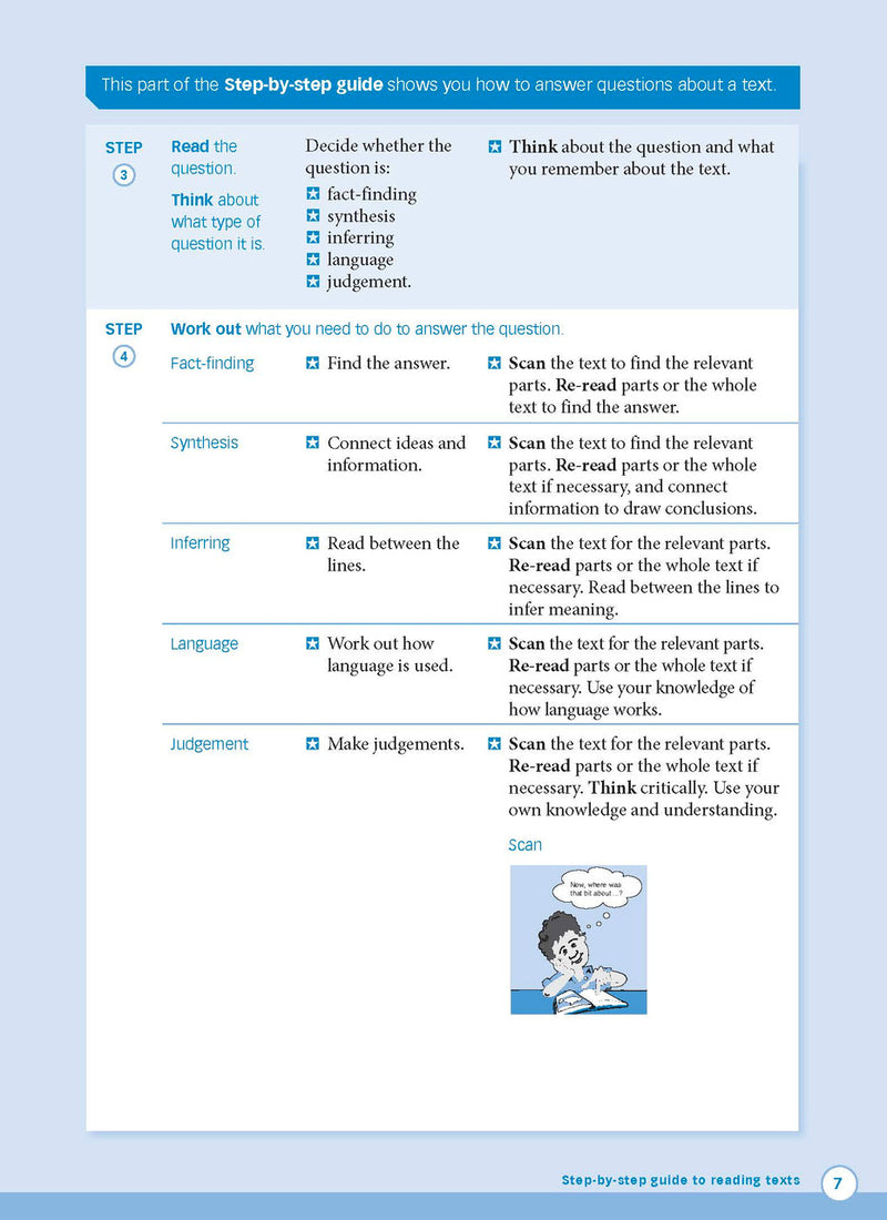 Sample interior page from Excel Advanced Skills Reading and Comprehension Workbook Year 2 showing practice activities and exercises for students
