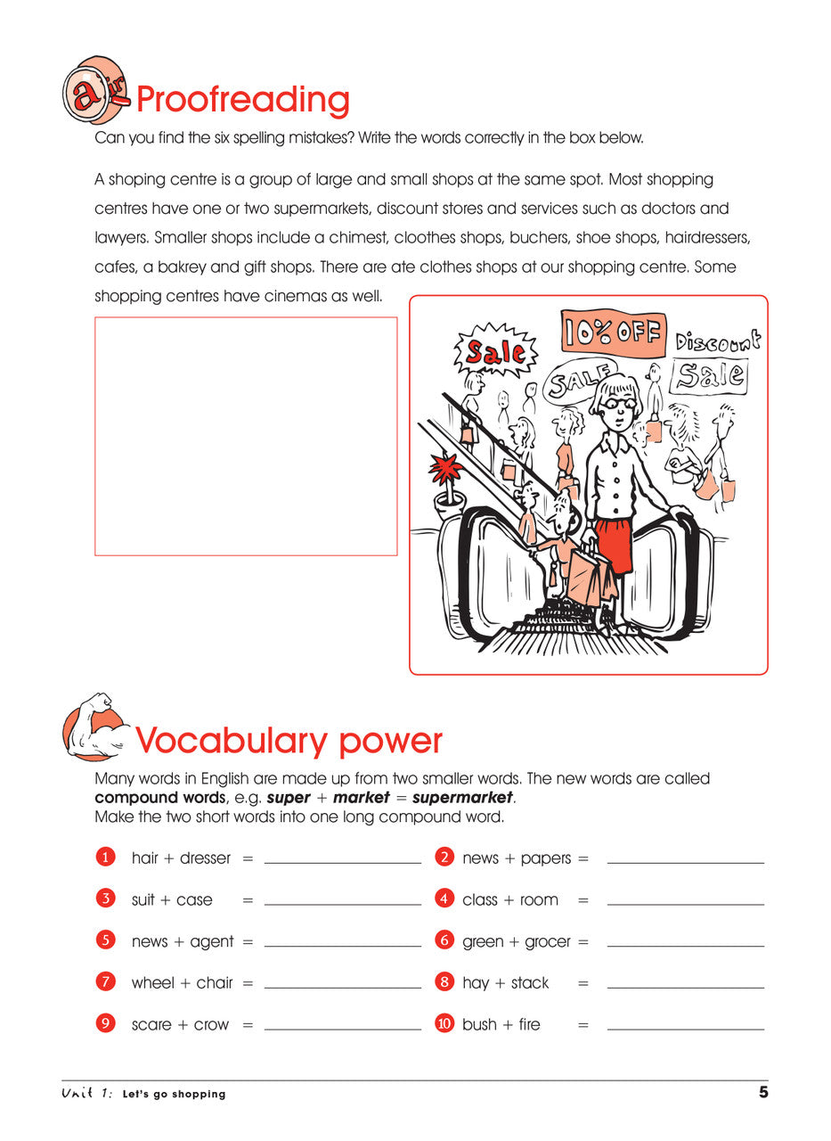 Sample interior page from Excel Advanced Skills Spelling and Vocabulary Workbook Year 3 showing practice activities and exercises for students
