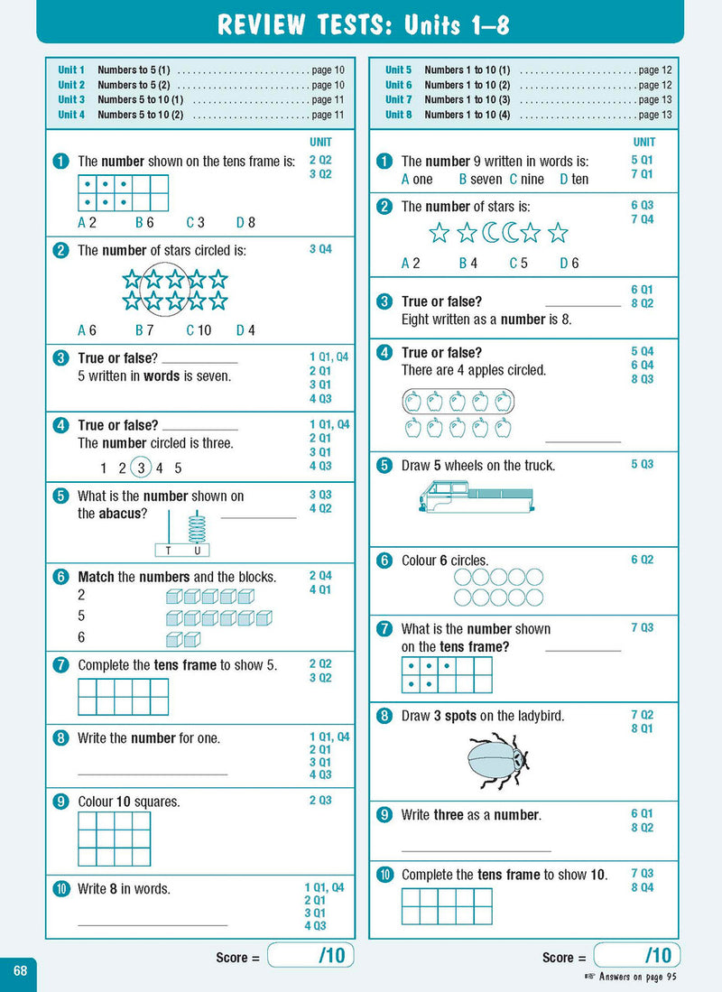 Sample interior page from the Excel Advanced Skills Start Up Maths Foundation workbook showing the layout of the activities