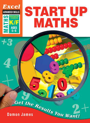Front cover of the Excel Advanced Skills Start Up Maths Foundation workbook from Pascal Press, shown as the main product image