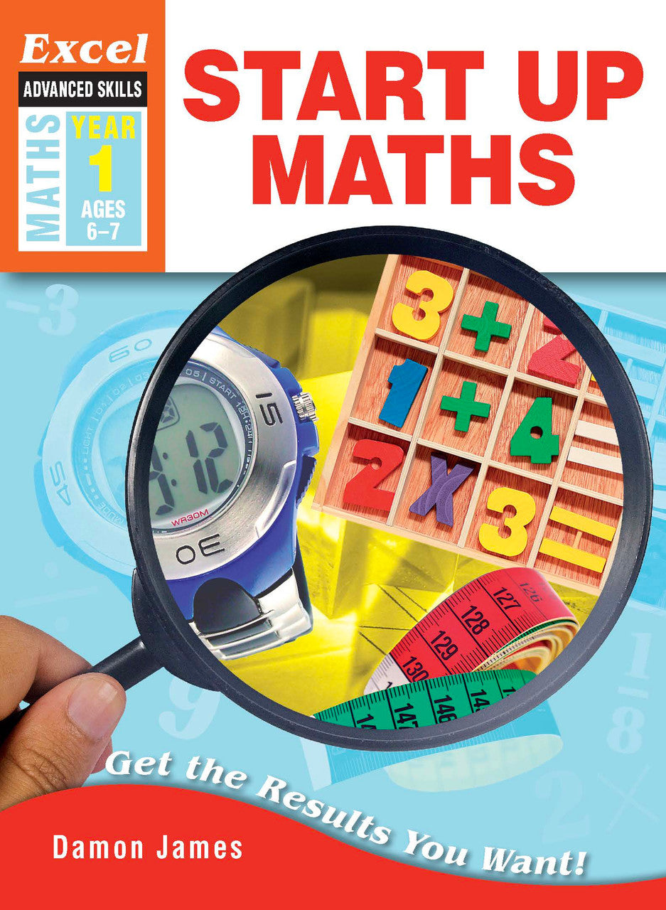 Front cover of the Excel Advanced Skills Start Up Maths Year 1 workbook from Pascal Press, shown as the main product image