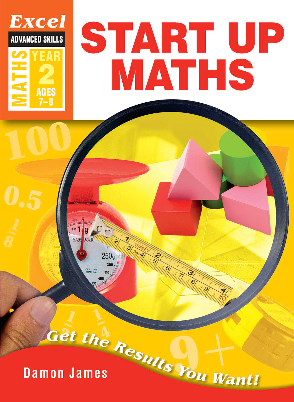 Front cover of the Excel Advanced Skills Start Up Maths Year 2 workbook from Pascal Press, shown as the main product image
