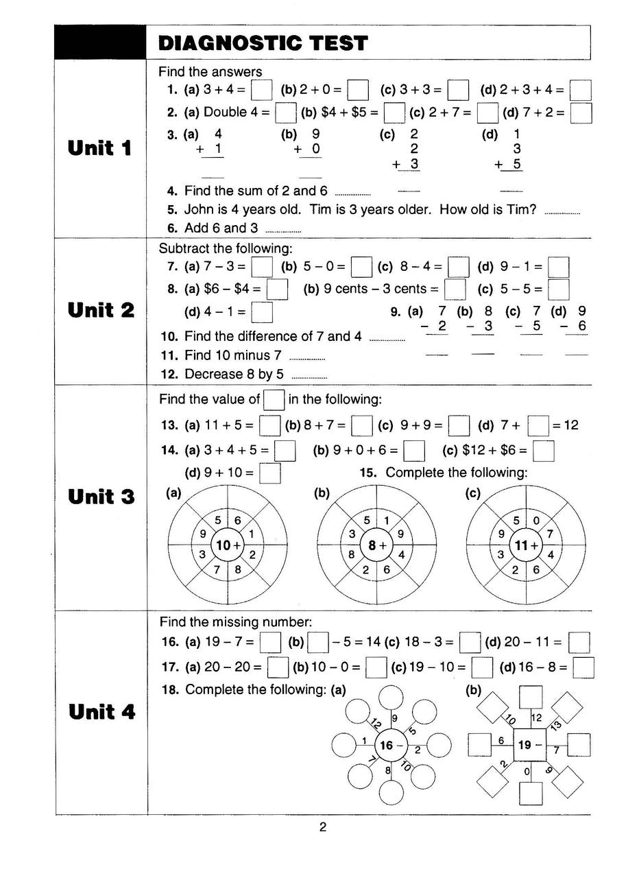 Sample interior page from the Excel Basic Skills Addition and Subtraction Years 3-4 workbook, as shown in the Pascal Press gallery