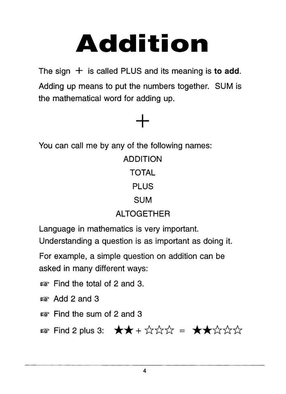 Sample interior page from the Excel Basic Skills Addition and Subtraction Years 3-4 workbook, as shown in the Pascal Press gallery