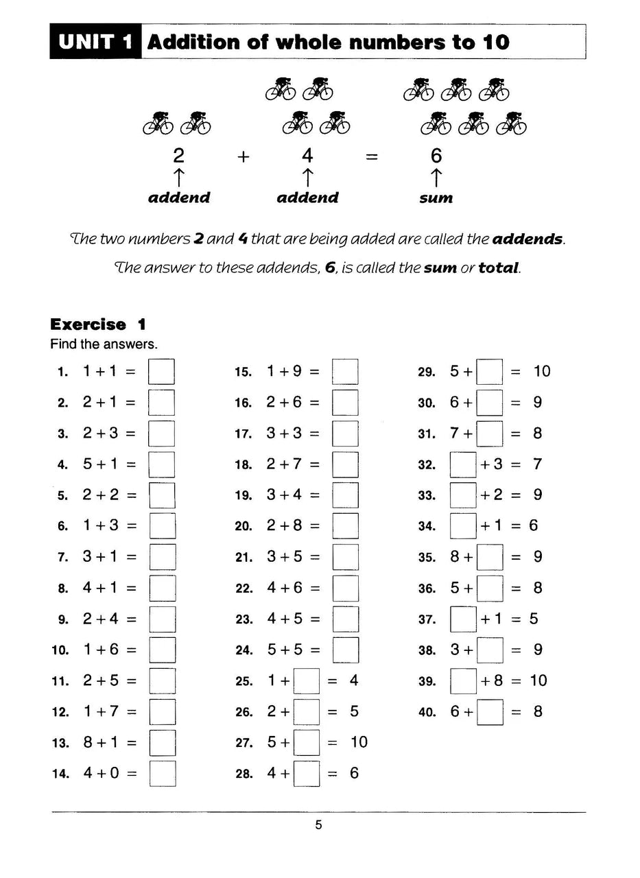 Sample interior page from the Excel Basic Skills Addition and Subtraction Years 3-4 workbook, as shown in the Pascal Press gallery