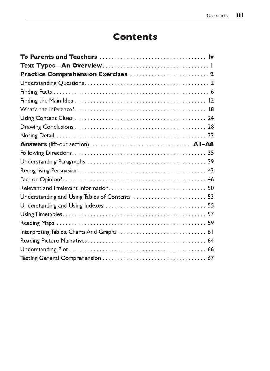 Sample interior page from the Excel Basic Skills Comprehension and Written Expression Year 7 workbook as shown in the Pascal Press gallery