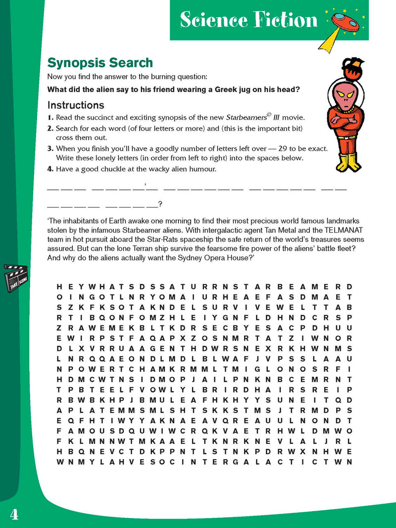 Sample interior page from the Excel Basic Skills Creative Holiday Learning Year 6 activity book, the fourteenth image in the publisher gallery