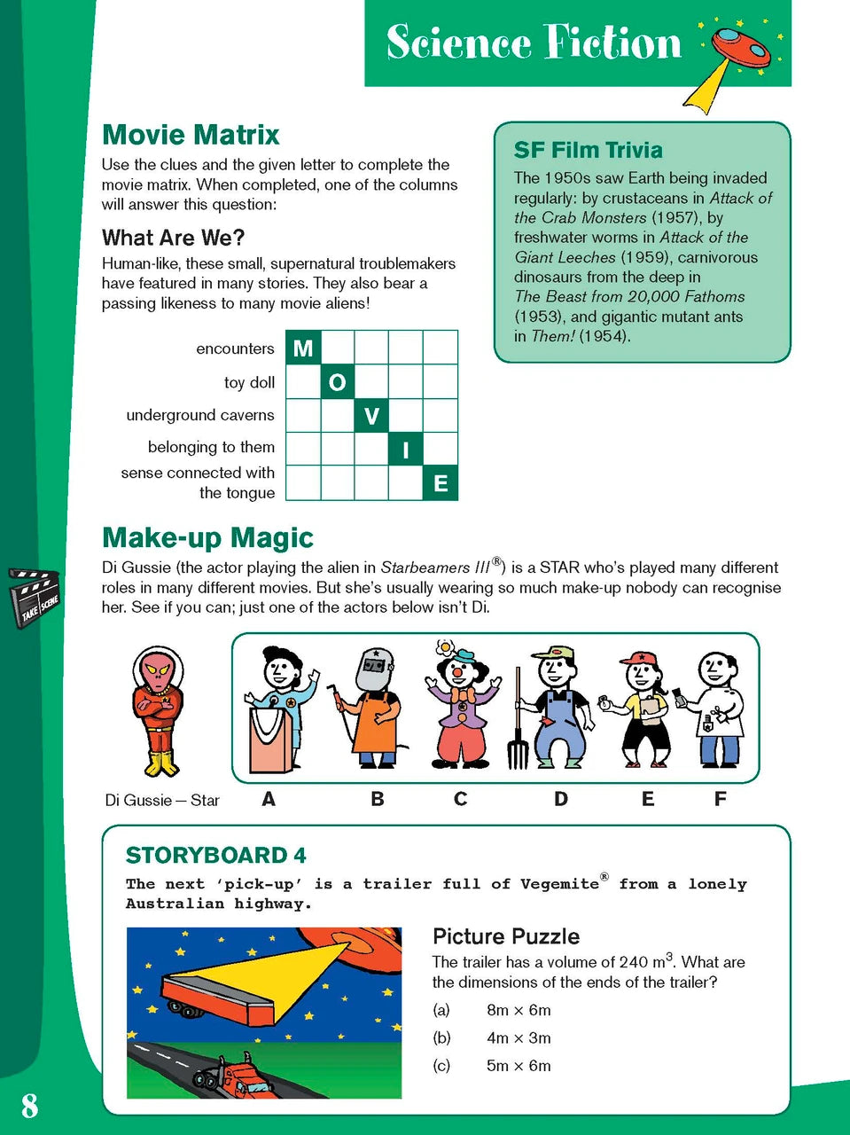 Sample interior page from the Excel Basic Skills Creative Holiday Learning Year 6 activity book, the eighteenth image in the publisher gallery