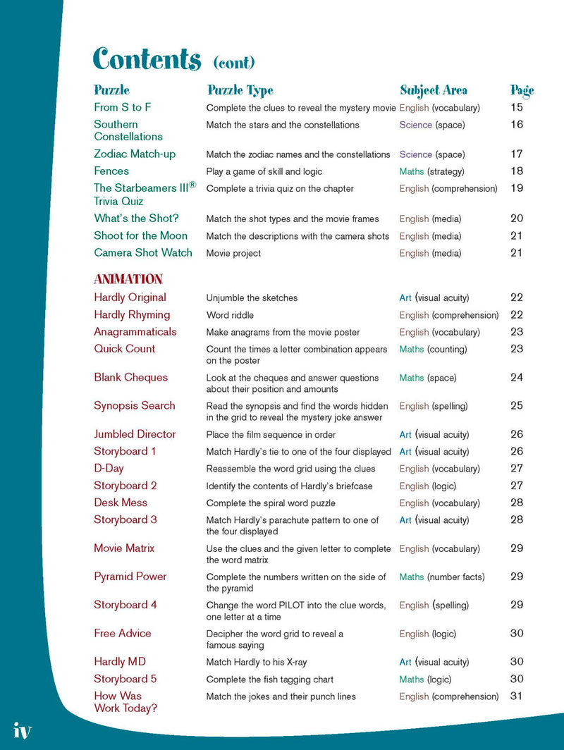 Sample interior page from the Excel Basic Skills Creative Holiday Learning Year 6 activity book, the fourth image in the publisher gallery