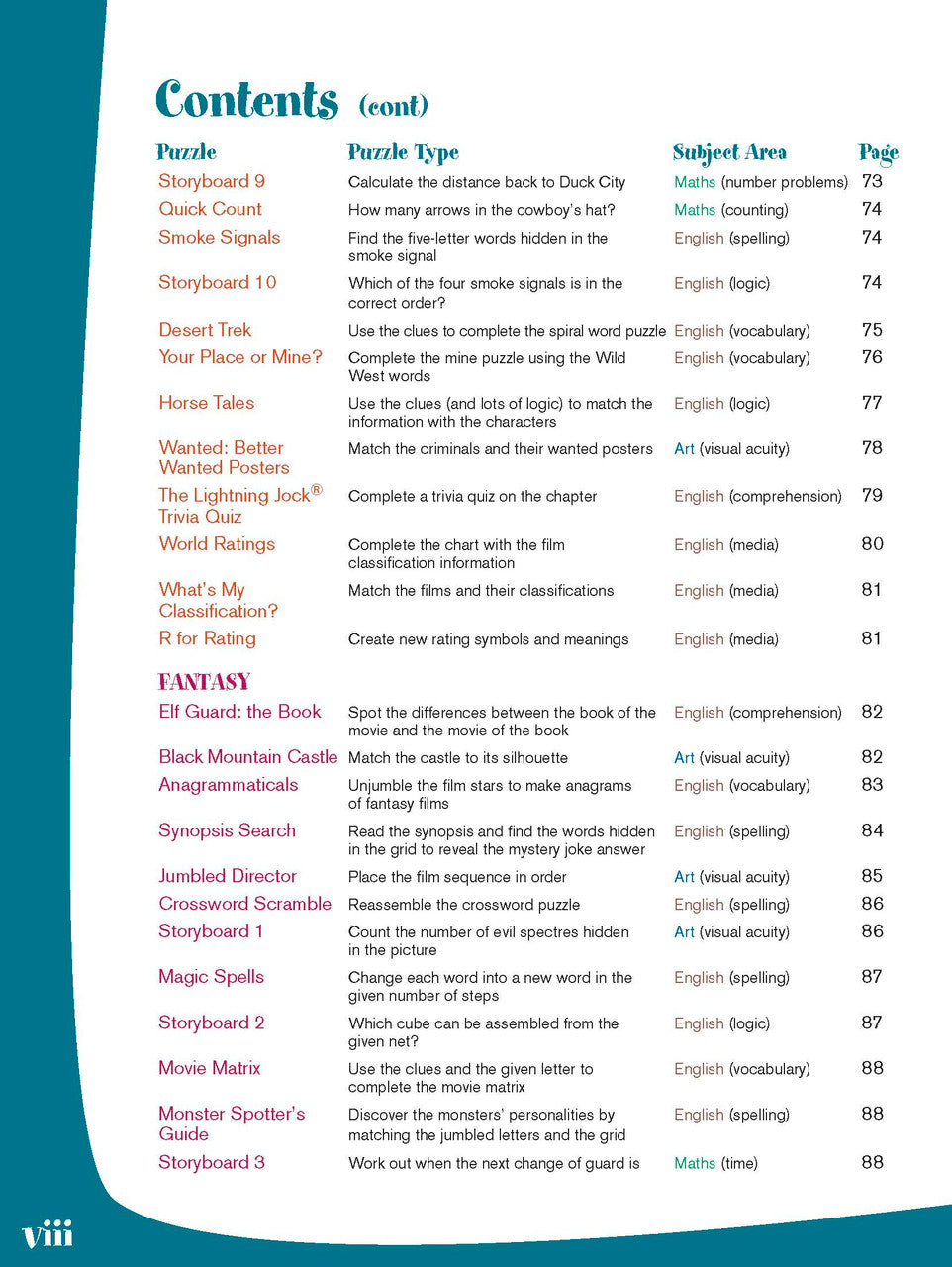 Sample interior page from the Excel Basic Skills Creative Holiday Learning Year 6 activity book, the eighth image in the publisher gallery