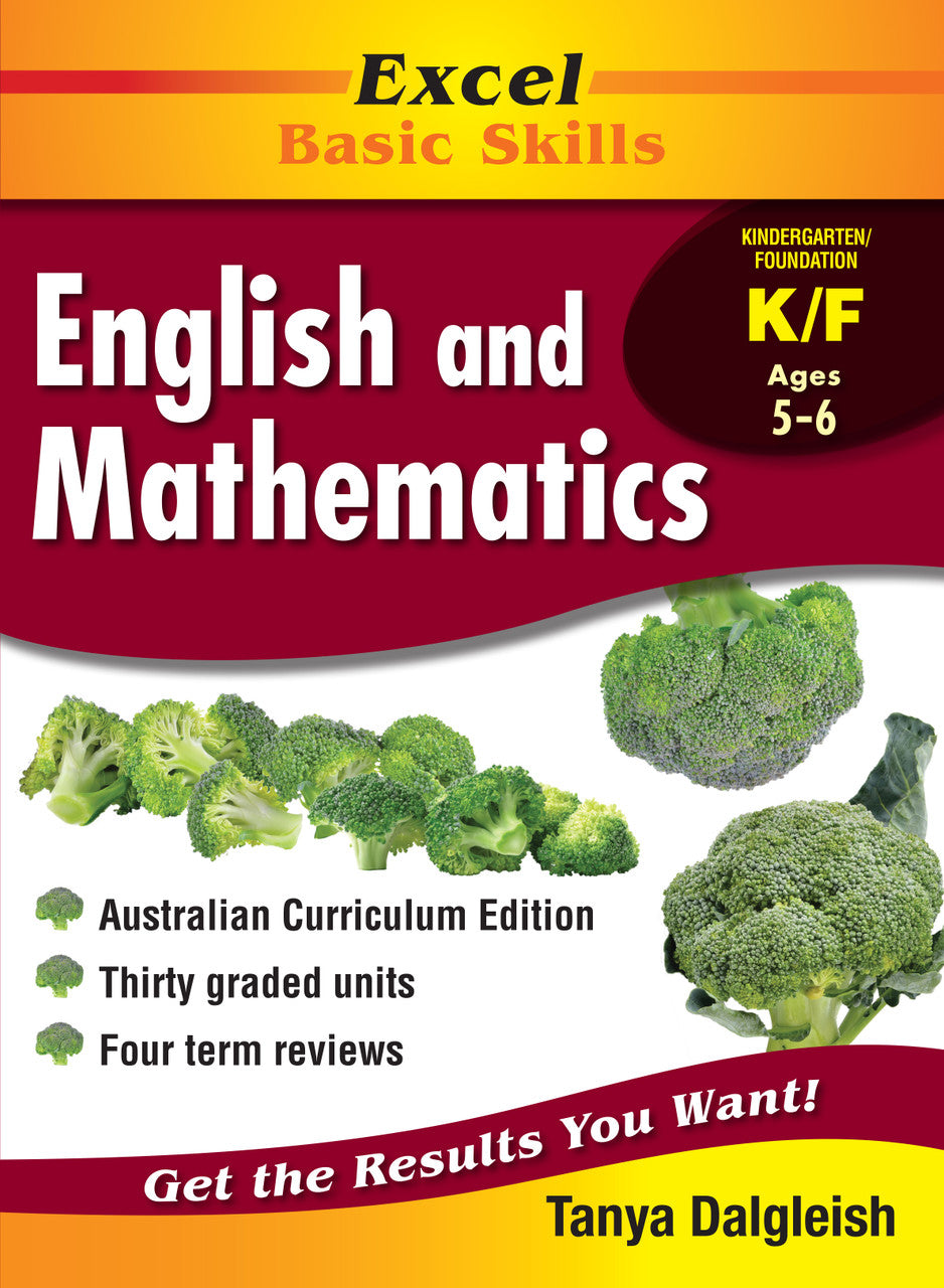 Front cover of Excel Basic Skills English and Mathematics Foundation from Pascal Press showing the Excel series branding and book title