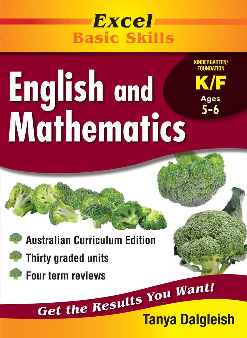 Front cover of Excel Basic Skills English and Mathematics Foundation from Pascal Press showing the Excel series branding and book title