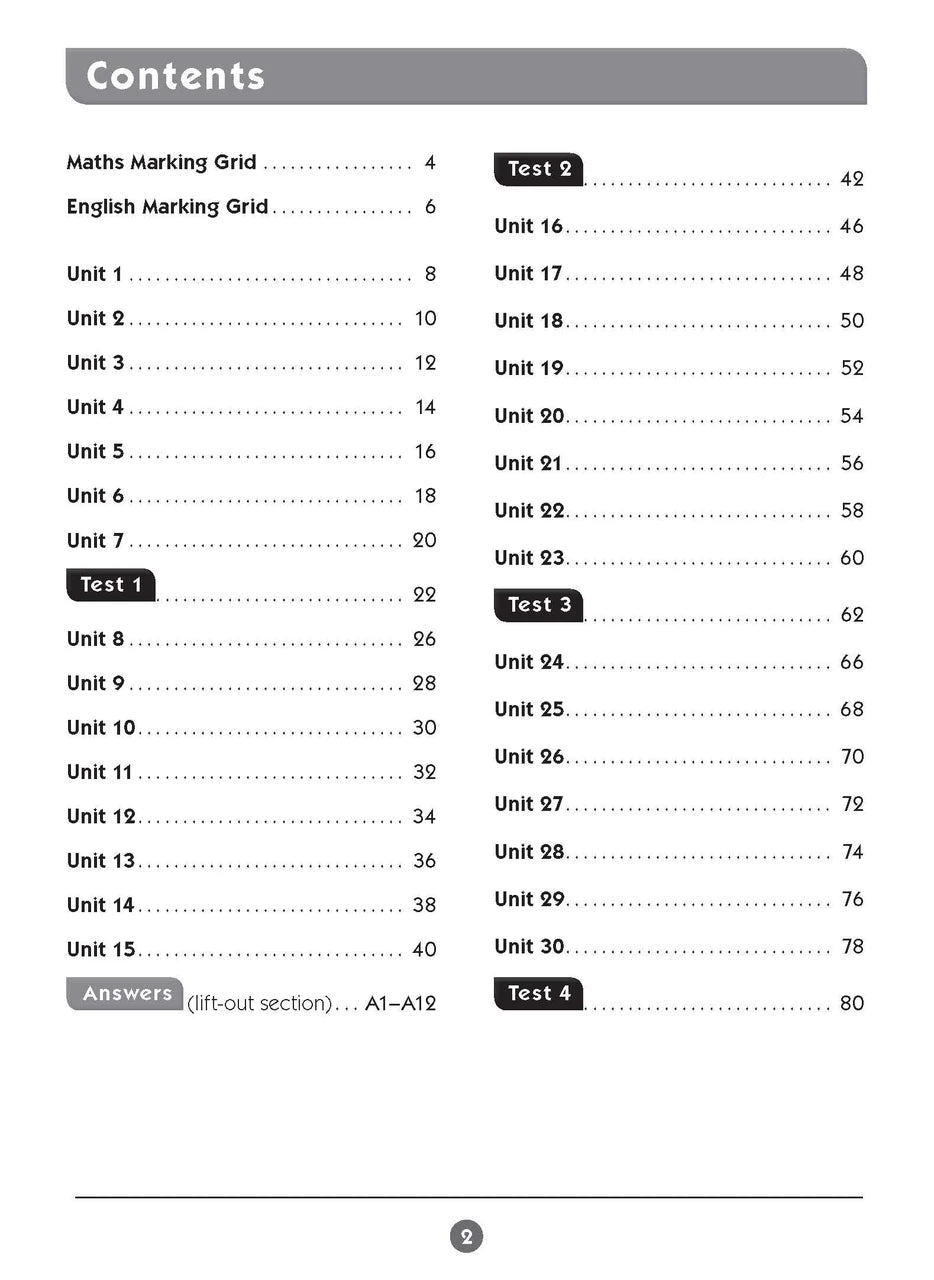 Sample inside page one from Excel Basic Skills English and Mathematics Year 3 showing the style of practice activities children work through