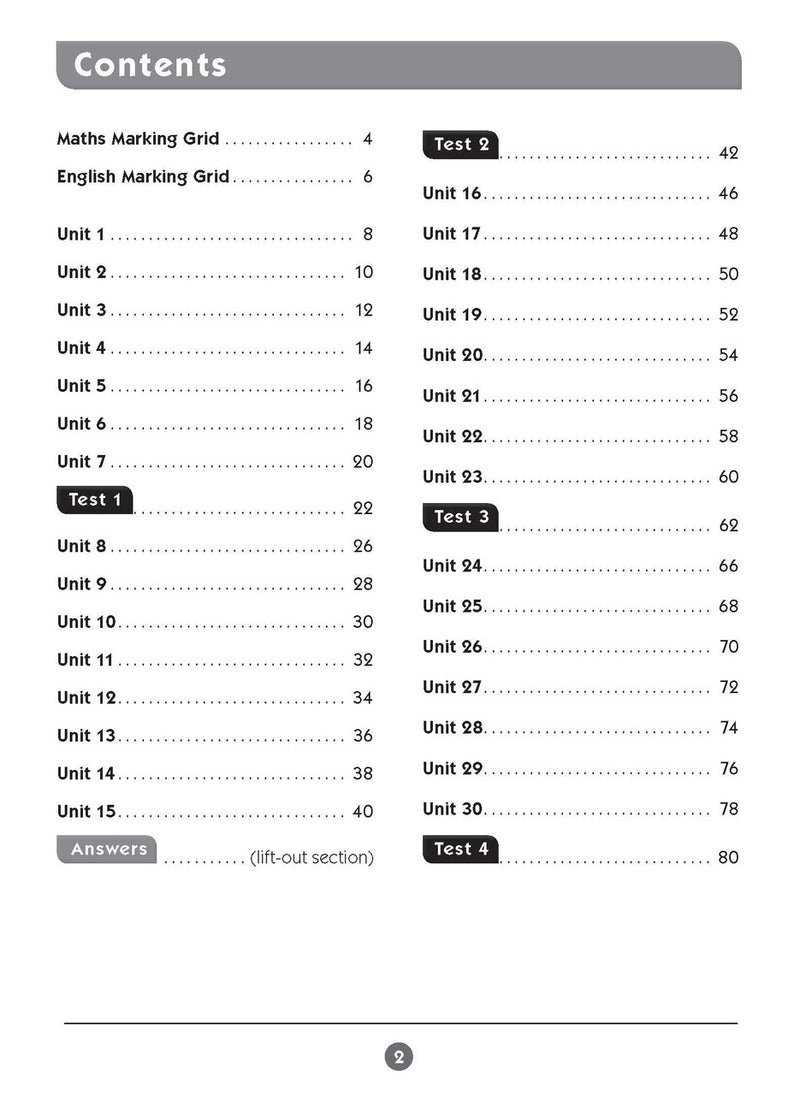 Sample inside page one from Excel Basic Skills English and Mathematics Year 4 showing the style of practice activities children work through
