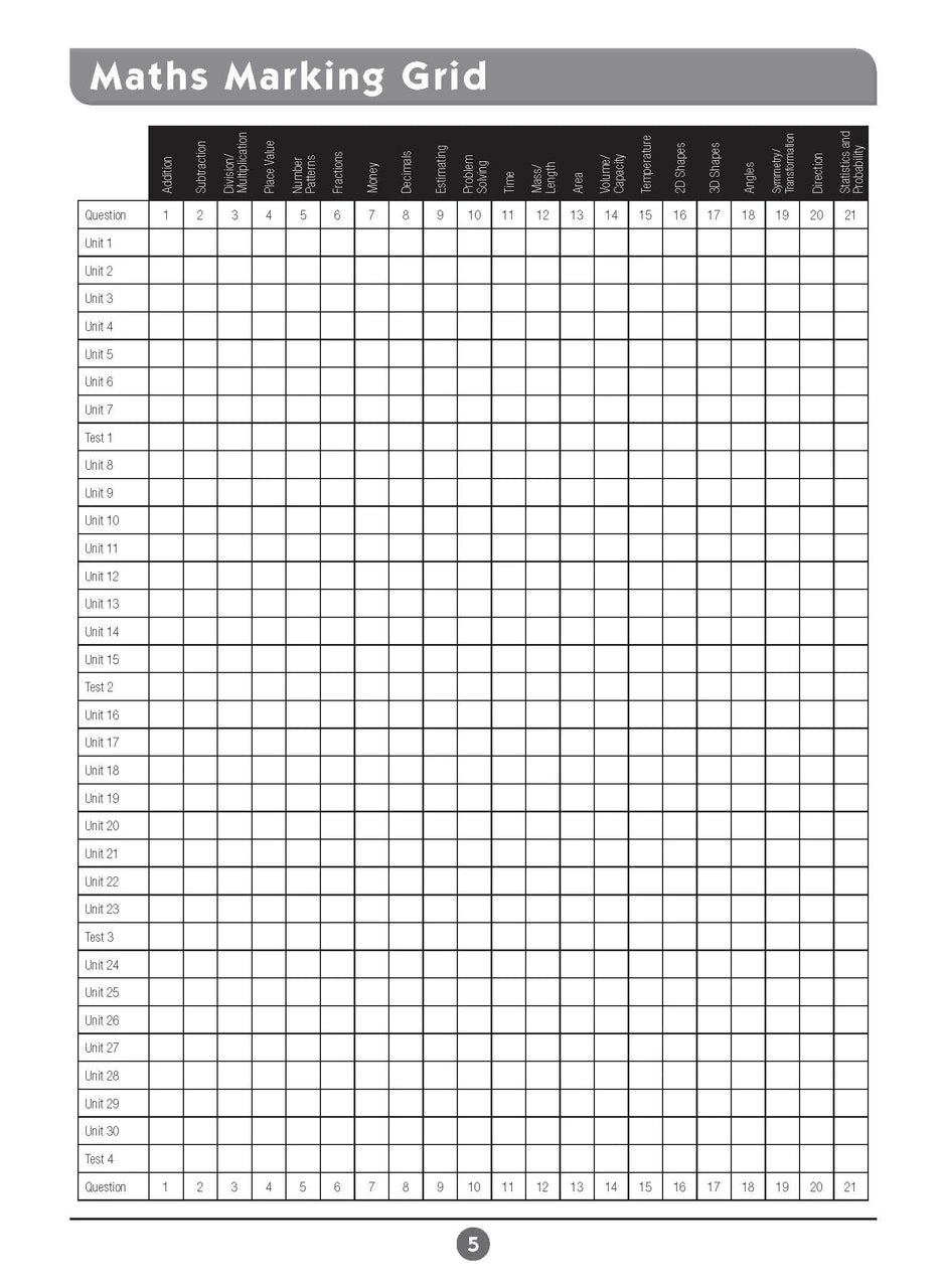 Sample inside page four from Excel Basic Skills English and Mathematics Year 4 showing the style of practice activities children work through