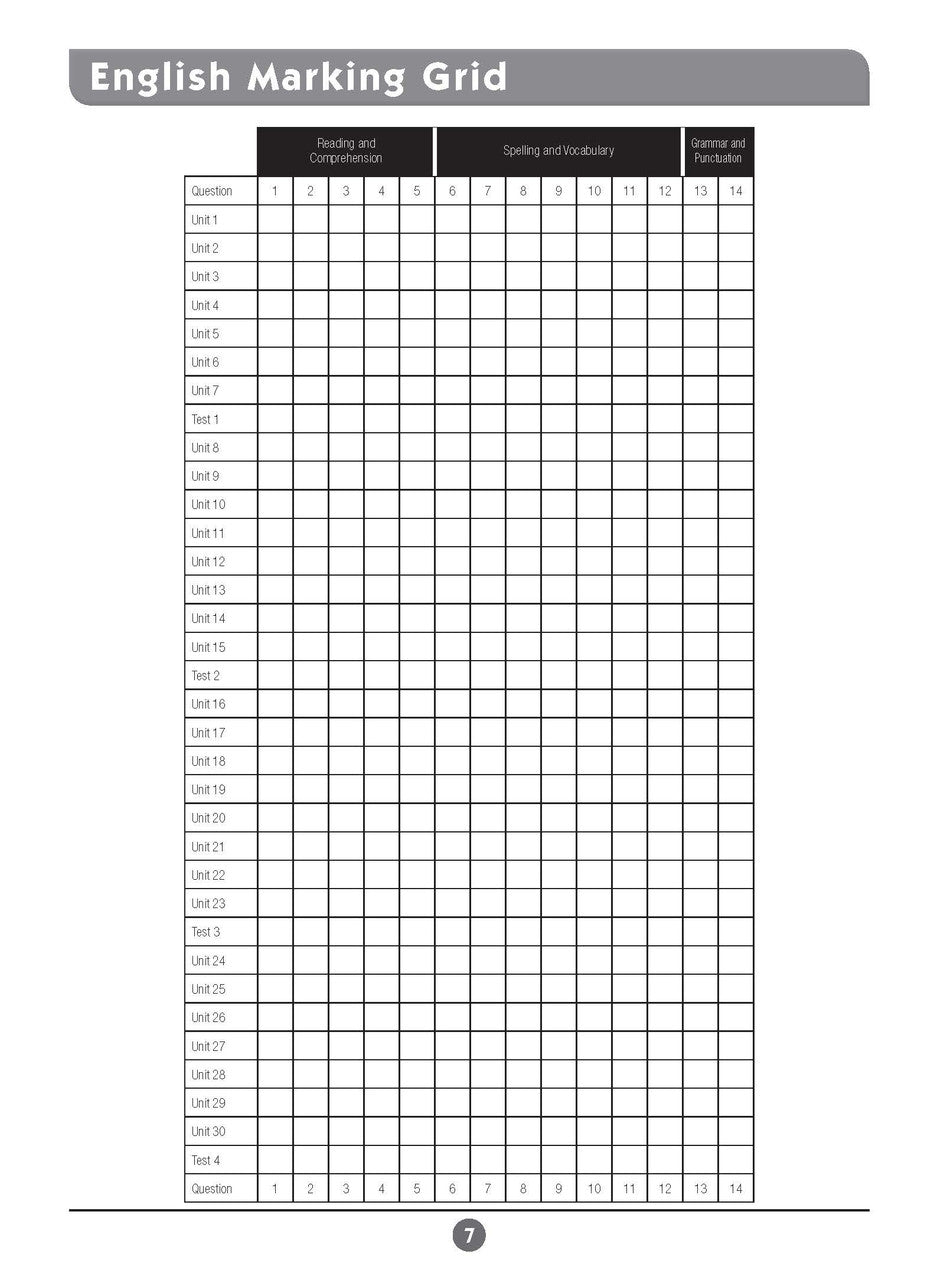 Sample inside page six from Excel Basic Skills English and Mathematics Year 4 showing the style of practice activities children work through