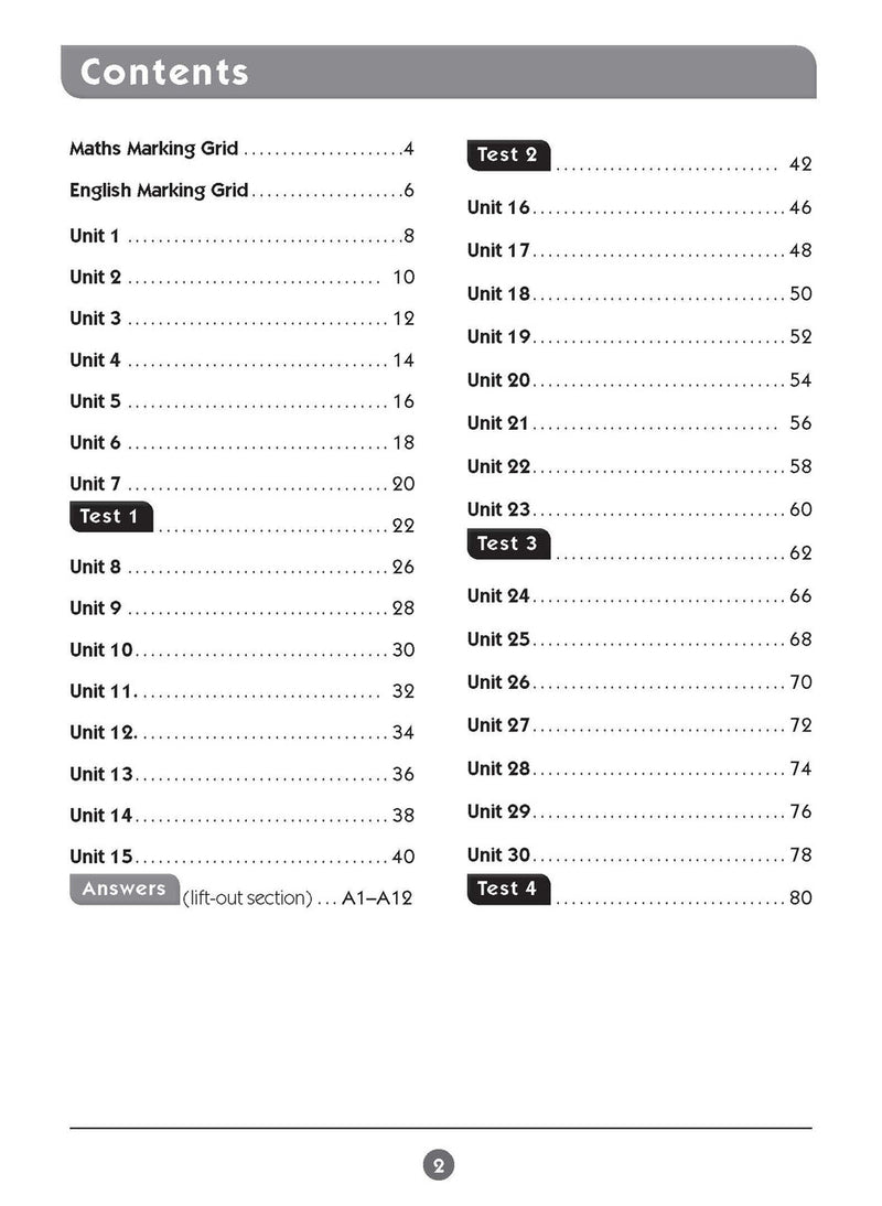 Sample inside page one from Excel Basic Skills English and Mathematics Year 5 showing the style of practice activities children work through