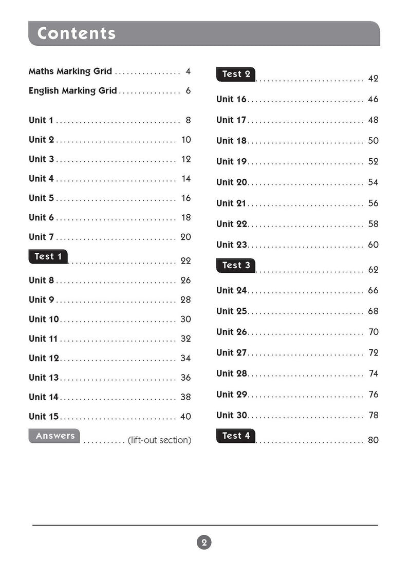Sample inside page one from Excel Basic Skills English and Mathematics Year 6 showing the style of practice activities children work through