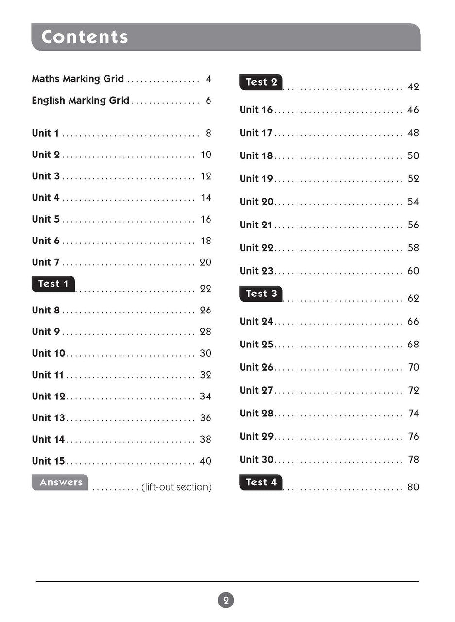 Sample inside page one from Excel Basic Skills English and Mathematics Year 6 showing the style of practice activities children work through