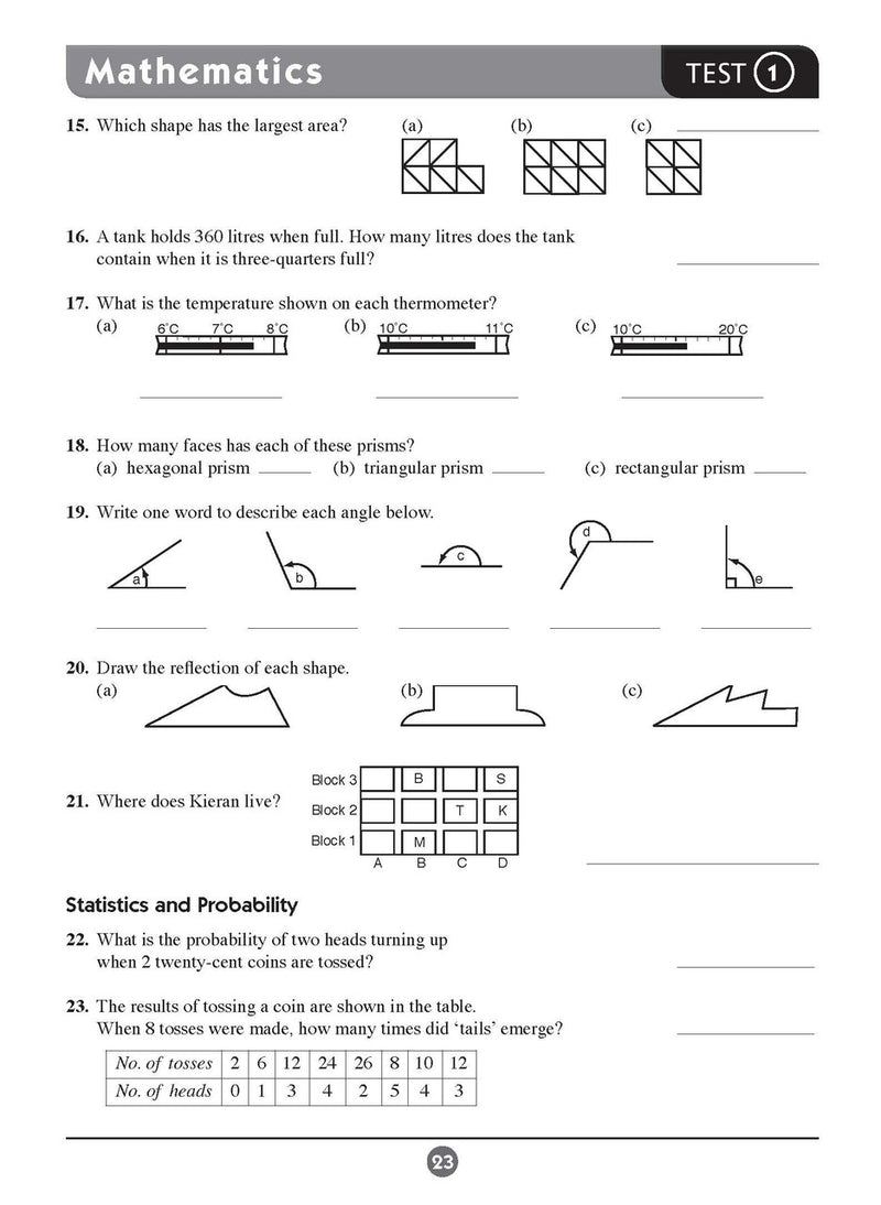 Sample inside page ten from Excel Basic Skills English and Mathematics Year 7 showing the style of practice activities children work through