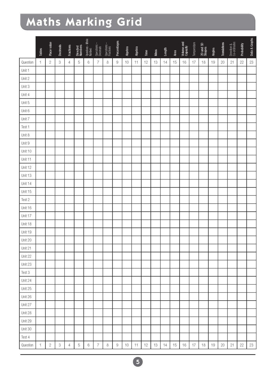 Sample inside page four from Excel Basic Skills English and Mathematics Year 7 showing the style of practice activities children work through