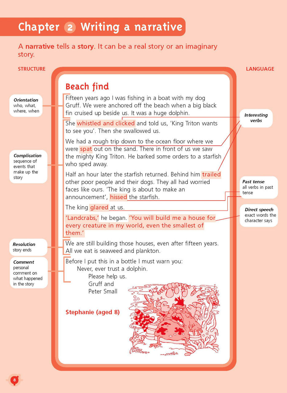 Sample interior page from the Excel Basic Skills English Workbook Year 3 workbook as shown in the Pascal Press gallery