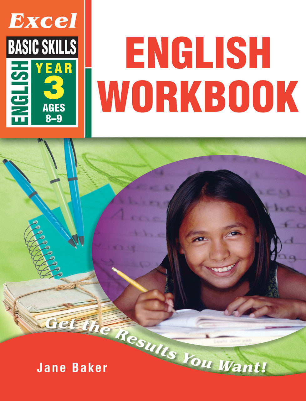 Front cover of the Excel Basic Skills English Workbook Year 3 workbook from Pascal Press, shown as the main product image