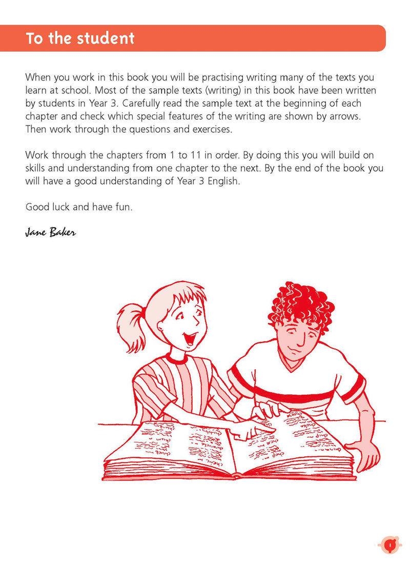 Sample interior page from the Excel Basic Skills English Workbook Year 3 workbook as shown in the Pascal Press gallery