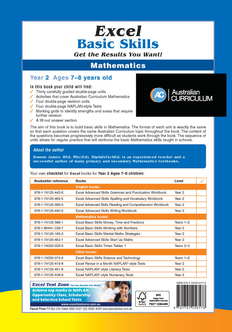 Sample inside page preview from the Excel Basic Skills Mathematics Year 2 workbook as shown in the publisher gallery